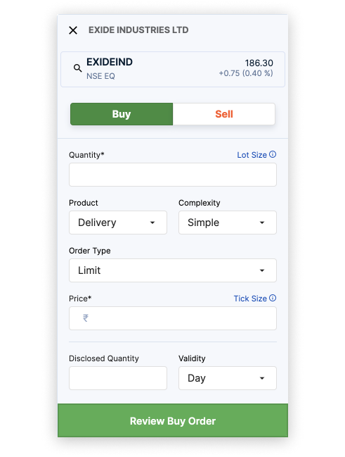 Order Form Front